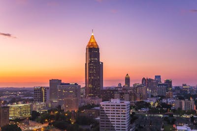 Midtown Atlanta by Brad Huchteman at dusk.