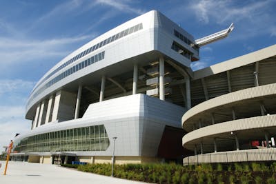 The Arrowhead Stadium has multiple levels.