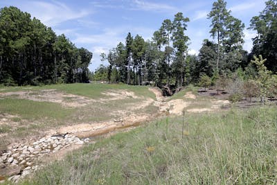 There is a creek in the Springwoods Village.