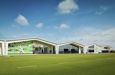 Outer view of one of the buildings in the St. David's Performance Center development in Austin, Texas.